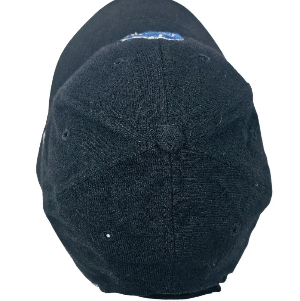 Vintage‎ 90s Y2K Nike Team Duke Blue Devils Black Strapback Hat Cap Logo Swoosh